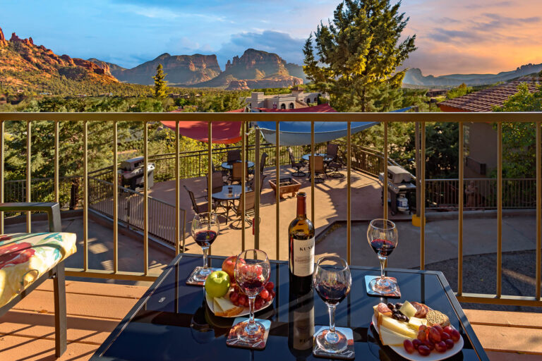Uptown View Villas private patios with amazing views
