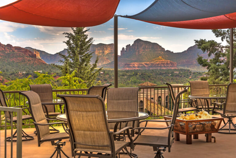 View of Snoopy Rock from Firepit